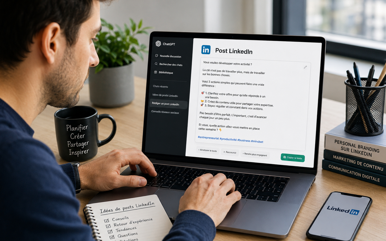 Astuces pour créer un post LinkedIn avec ChatGPT Astuces pour créer un post LinkedIn avec ChatGPT