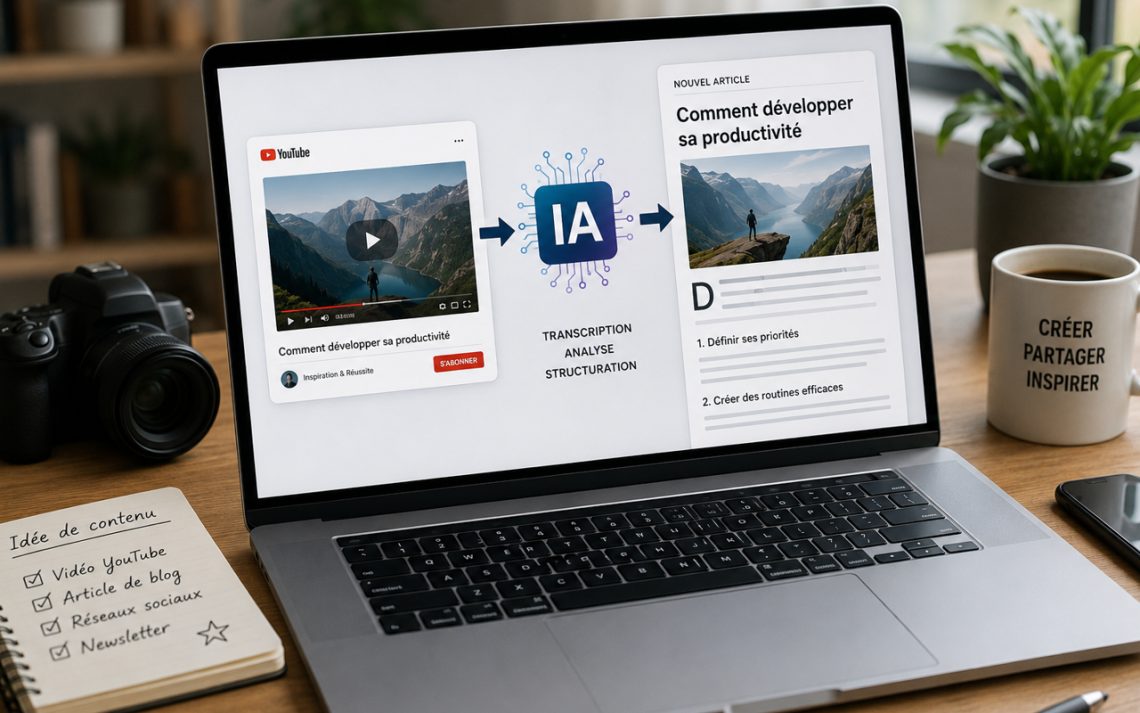 Comment transformer une vidéo YouTube en article avec l’IA