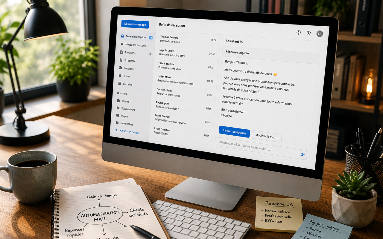 Conseils pour automatiser ses réponses mail grâce à l’IA Conseils pour automatiser ses réponses mail grâce à l’IA