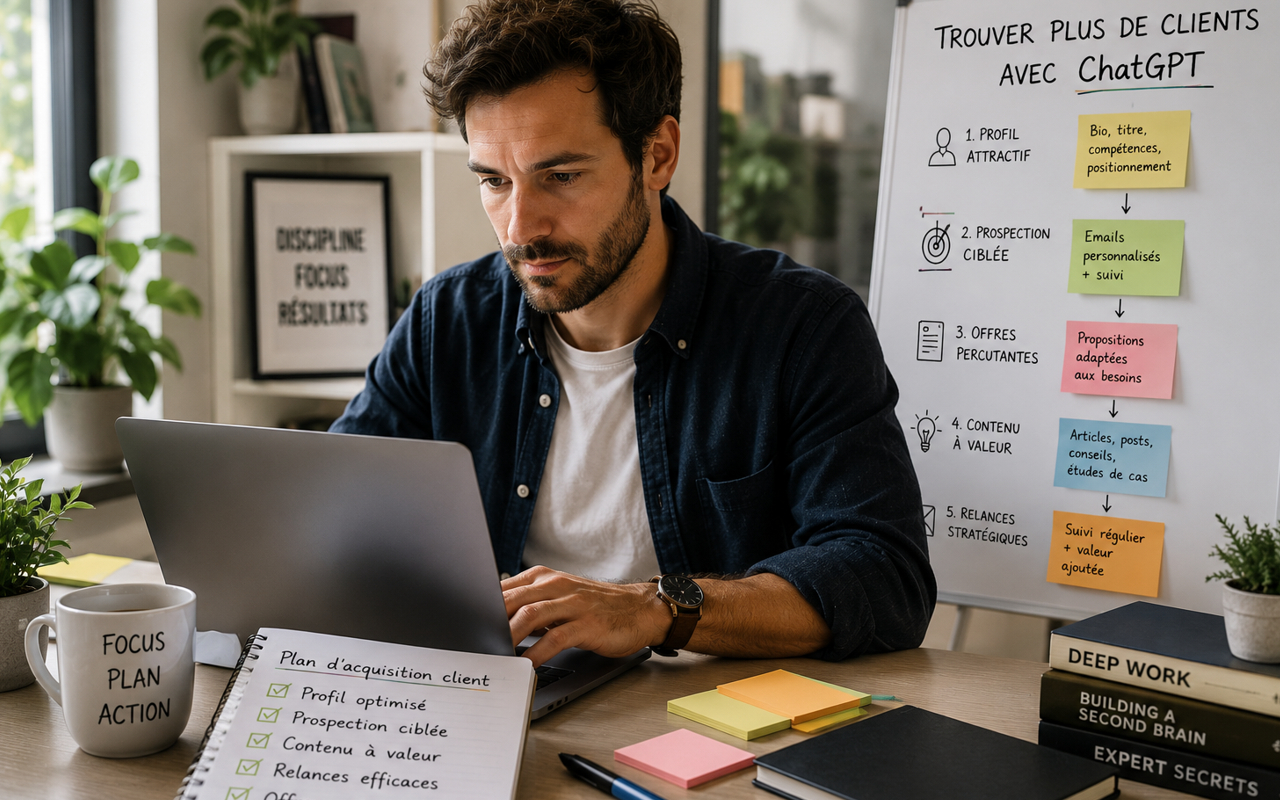 Trouver des clients en freelance avec ChatGPT Trouver des clients en freelance avec ChatGPT